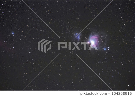 秋天的星空獵戶座星雲 秋天的星空獵戶座星雲 104268916
