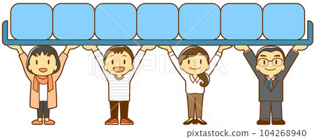 Everyone supports each other (luggage, smile) 104268940