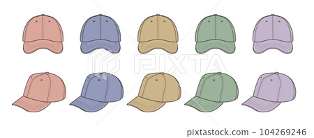 帽子樣機插圖集(暗色) 帽子樣機插圖集(暗色) 104269246