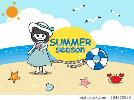 Simple and loose summer material 104270959
