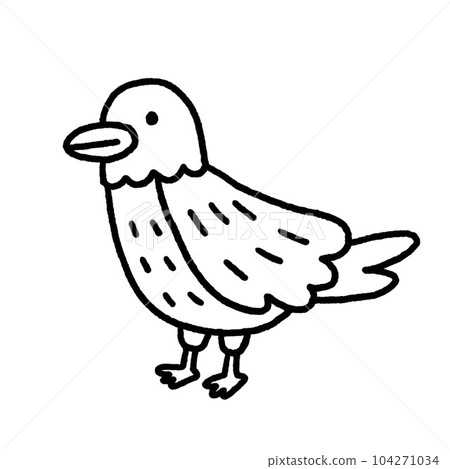 simple line drawing wild bird 104271034