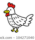 簡單的線條畫雞 104271040