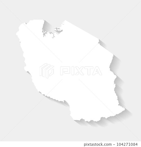 Simple white Tanzania map on gray background, vector, illustration, eps 10 file 104271084