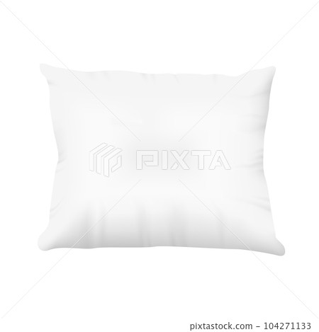 Square comfortable and soft pillow on white background. 104271133