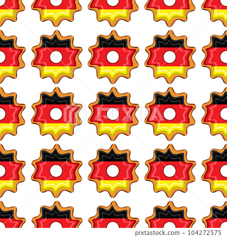 Pattern cookie with flag country Germany in tasty biscuit Pattern cookie with flag country Germany in tasty biscuit 104272575
