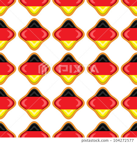 Pattern cookie with flag country Germany in tasty biscuit Pattern cookie with flag country Germany in tasty biscuit 104272577