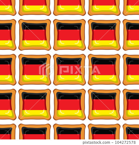 Pattern cookie with flag country Germany in tasty biscuit Pattern cookie with flag country Germany in tasty biscuit 104272578