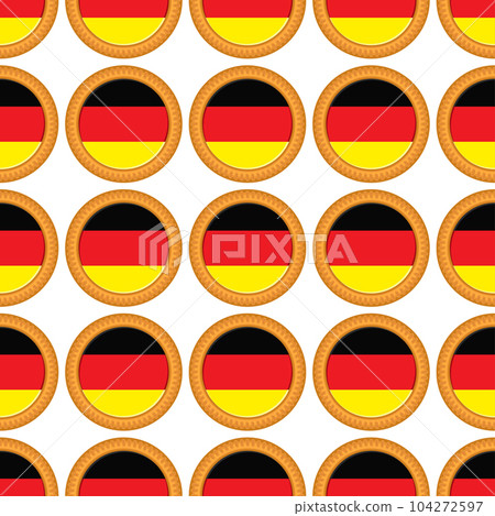 Pattern cookie with flag country Germany in tasty biscuit Pattern cookie with flag country Germany in tasty biscuit 104272597