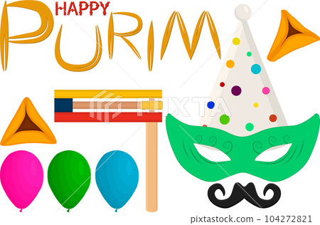Collection accessory for celebration holiday Purim Collection accessory for celebration holiday Purim 104272821
