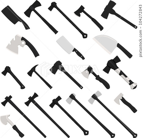 big kit steel axes with wooden handle 104272843