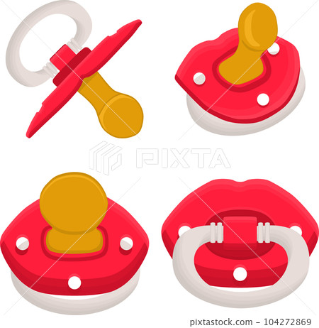 big set baby pacifiers, dummy with rubber nipple big set baby pacifiers, dummy with rubber nipple 104272869