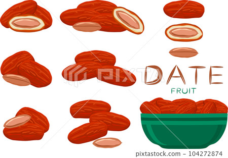 Sweet juicy tasty natural eco product date fruit 104272874