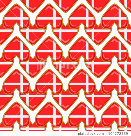 Pattern cookie with flag country Denmark in tasty biscuit Pattern cookie with flag country Denmark in tasty biscuit 104272889