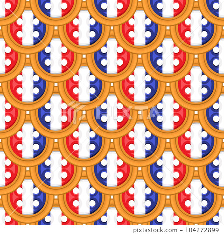 Pattern cookie with flag country France in tasty biscuit 104272899