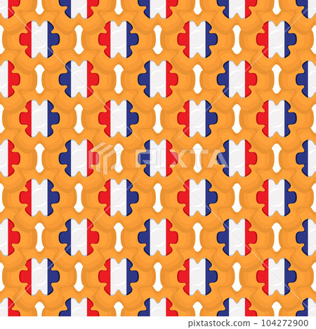 Pattern cookie with flag country France in tasty biscuit 104272900