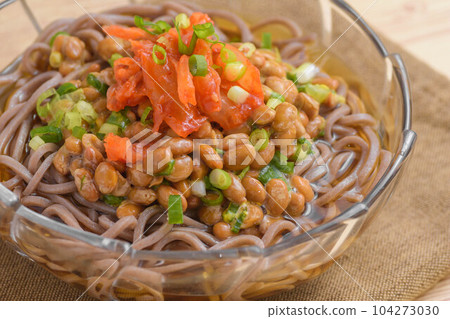 natto kimchi chilled soba natto kimchi chilled soba 104273030