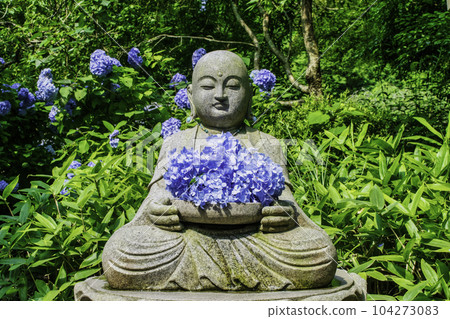 Kamakura City Meigetsu-in Flower Thought Jizo Kamakura City Meigetsu-in Flower Thought Jizo 104273083