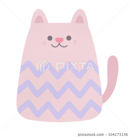 Cute fancy kitten cat character 104273136
