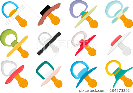 big set baby pacifiers, dummy with rubber nipple 104273201