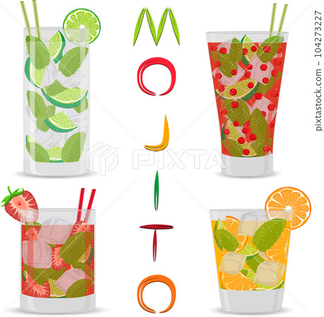 Various sweet tasty natural alcohol cocktail Various sweet tasty natural alcohol cocktail 104273227