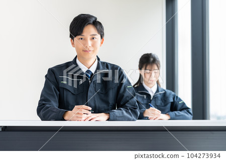 worker undergoing training worker undergoing training 104273934