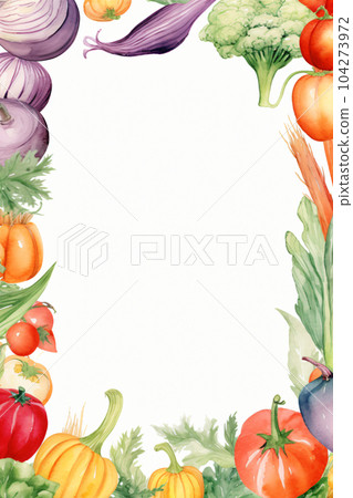 Frame-Summer vegetables-Copy space-AI generated Frame-Summer vegetables-Copy space-AI generated 104273972