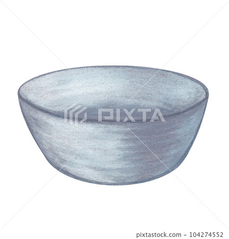 Laundry illustration. Grey metal basin, bowl. Watercolor on a white background. Hand drawn. For postcards Laundry illustration. Grey metal basin, bowl. Watercolor on a white background. Hand drawn. For postcards 104274552