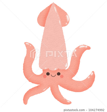 cute pastel watercolor of old rose squid cute pastel watercolor of old rose squid 104274992