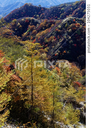 從Oku日光和寺廟山土坎線看見的秋葉山 從Oku日光和寺廟山土坎線看見的秋葉山 104275031