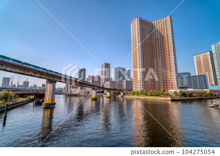 東京公寓大樓和單軌電車 東京公寓大樓和單軌電車 104275054