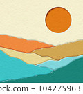 Minimal wallpaper And background Paper cut, pastel texture, hand drawing, 104275963