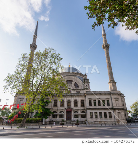 View from Meclis-i Mebusan Street overlooking Baroque Dolmabahce Mosque, Kabatas, Beyoglu district, Istanbul, Turkey View from Meclis-i Mebusan Street overlooking Baroque Dolmabahce Mosque, Kabatas, Beyoglu district, Istanbul, Turkey 104276172