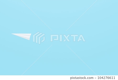 3D material _ paper plane _ light blue 104276611