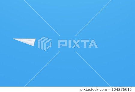 3D material _ paper plane _ blue 3D material _ paper plane _ blue 104276615