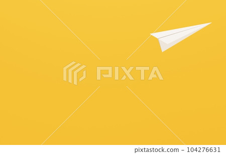 3D素材_紙飛機_橙 3D素材_紙飛機_橙 104276631