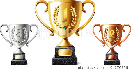 3d Traphy Vector First Prize Traphy 104276796