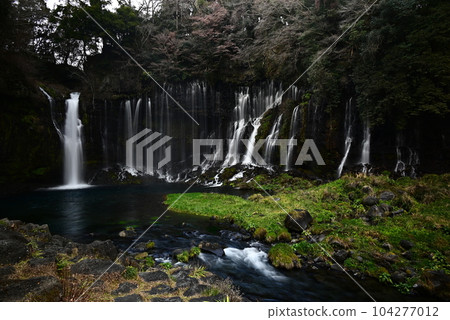 Shiraito Falls in winter 104277012