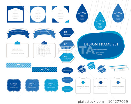 Rainy season simple headline frame set 104277039