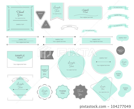 Airy geometric frame pastel turquoise Airy geometric frame pastel turquoise 104277049