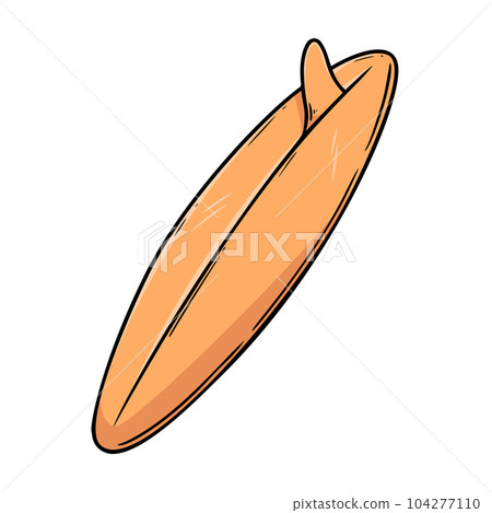 Illustration of surfing board. Design element for poster, card, banner, sign. Vector illustration Illustration of surfing board. Design element for poster, card, banner, sign. Vector illustration 104277110