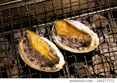 Fresh abalone dance-grilled barbecue, charcoal-grilled glamping BBQ dinner (Chiba) 104277772