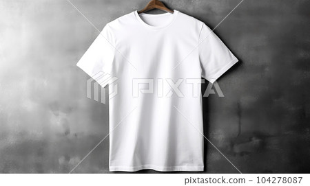Photo white t-shirts for logos, inscriptions, designers, printing, copy space Photo white t-shirts for logos, inscriptions, designers, printing, copy space 104278087