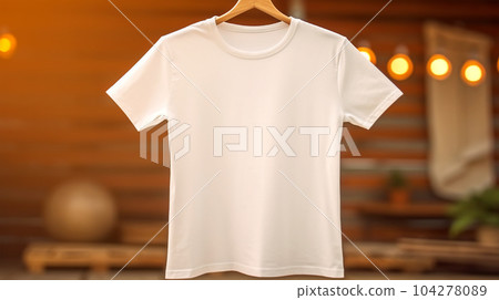 Photo white t-shirts for logos, inscriptions, designers, printing, copy space Photo white t-shirts for logos, inscriptions, designers, printing, copy space 104278089