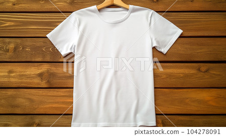 Photo white t-shirts for logos, inscriptions, designers, printing, copy space Photo white t-shirts for logos, inscriptions, designers, printing, copy space 104278091