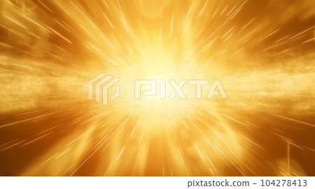 Solar system background, rays, yellow, for magazine articles, concept of the future 104278413
