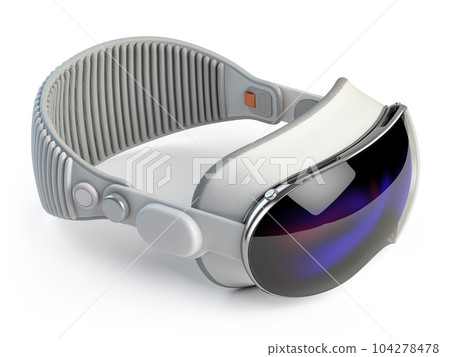 Virtual reality VR headset isolated on white background. Virtual reality VR headset isolated on white background. 104278478