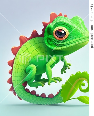 cute chameleon cute chameleon 104278615