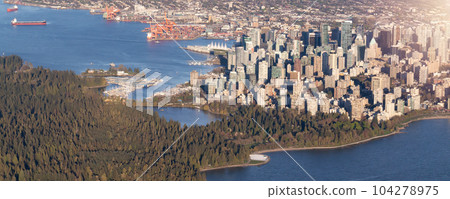 Downtown Vancouver Modern Cityscape. Aerial Panorama. 104278975