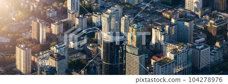 Aerial View of Buildings in Modern Urban City. Downtown Vancouver Aerial View of Buildings in Modern Urban City. Downtown Vancouver 104278976