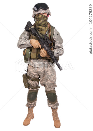 U.S. Army soldier with carbine. 104279289